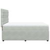 vidaXL Cama box spring con colchón terciopelo gris claro 160x200 cm