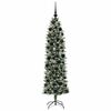 vidaXL &Aacute;rbol Navide&ntilde;o Artificial Delgado con 300 LED Verde y 180 cm