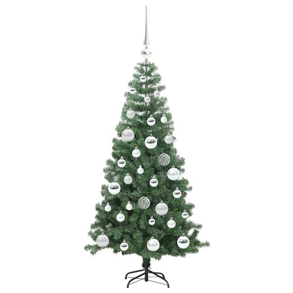 vidaXL &Aacute;rbol de Navidad con 150 LED con soporte Verde 120 cm PVC
