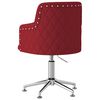 vidaXL Sillas de comedor giratorias 2 unidades tela rojo tinto