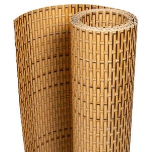 vidaXL Toldo para balc&oacute;n rat&aacute;n sint&eacute;tico marr&oacute;n claro 300x80 cm