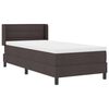vidaXL Cama tipo Box Spring con colch&oacute;n Marr&oacute;n Oscuro 200 x 90 cm tela