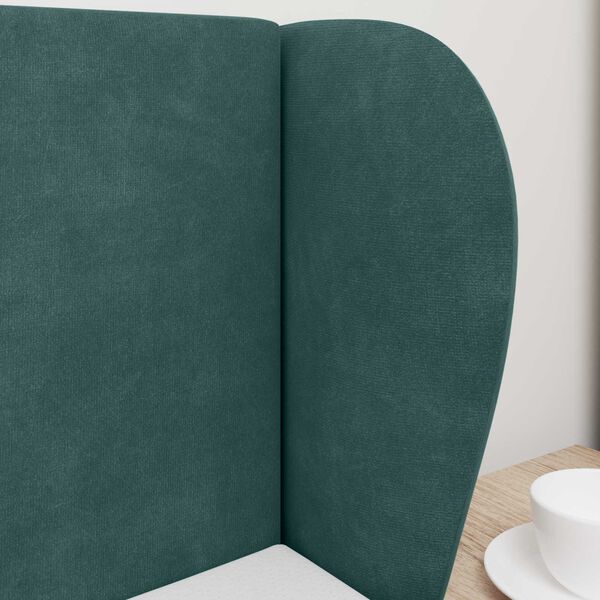 vidaXL Oreja de cabecero Verde 40 x 23 x 6 cm Terciopelo