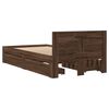vidaXL Cama con cabecero madera de ingenier&iacute;a marr&oacute;n roble 100x200 cm