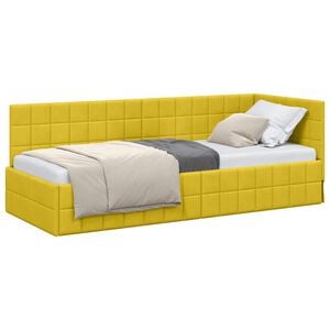 vidaXL Estructura de cama en esquina Amarillo 80 x 200 cm Terciopelo