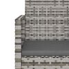vidaXL Sillón de jardín con cojín ratán sintético gris