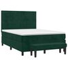 vidaXL Cama box spring con colch&oacute;n terciopelo verde oscuro 140x200 cm