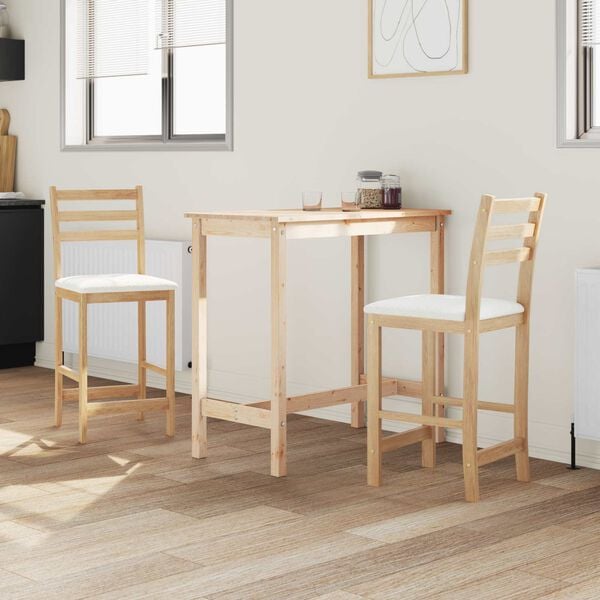 vidaXL Sillas de comedor 2 pcs Natural 40 x 47,5 x 99,5 cm