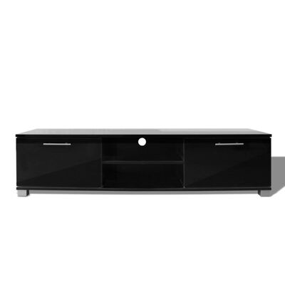 vidaXL Mueble de TV negro brillo 120x40,5x35 cm