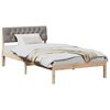 vidaXL Estructura de cama con cabecera Marr&oacute;n y taupe 100 x 200 cm