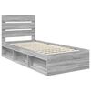 vidaXL Estructura de cama con cabecera Gris Sonoma 90 x 200 cm