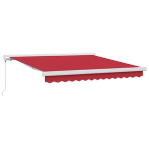 vidaXL Toldo Retr&aacute;ctil Rojo 300 x 250 cm Tela y Metal