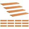 vidaXL Alfombras para escalones 16 uds. 110 x 30 x 2 cm Marr&oacute;n Claro