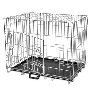 vidaXL Jaula para perros plegable de metal M