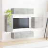 vidaXL Conjunto de mueble para TV de pared 6 pcs Gris Concreto