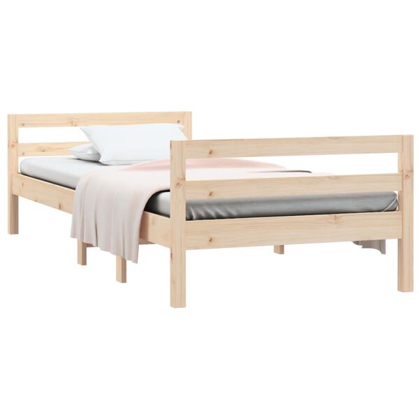 vidaXL Estructura de cama sin colchón madera maciza de pino 80x200 cm