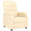 vidaXL Sillón reclinable de cuero sintético crema