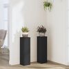 vidaXL Soporte de plantas 2 uds madera ingenier&iacute;a negro 17x17x60 cm