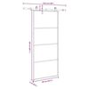 vidaXL Puerta corredera con set herrajes vidrio ESG aluminio 90x205 cm