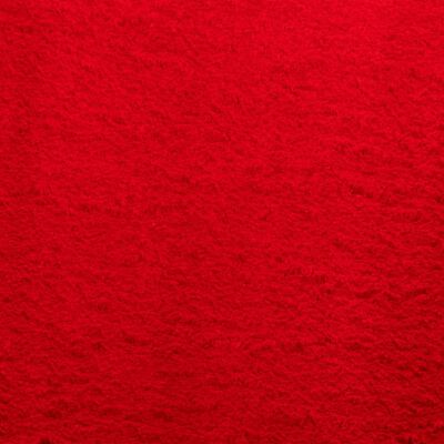 vidaXL Alfombra de pelo corto suave lavable HUARTE rojo 60x110 cm