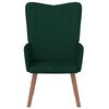 vidaXL Silla de relajaci&oacute;n de terciopelo verde oscuro