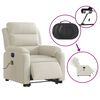 vidaXL Sillón reclinable de masaje eléctrico elevable terciopelo crema
