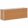 vidaXL Arriate elevado Marr&oacute;n Claro 195 x 50 x 68 cm Acero Galvanizado