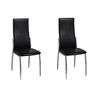 vidaXL Sillas de comedor 2 unidades cuero sint&eacute;tico negro