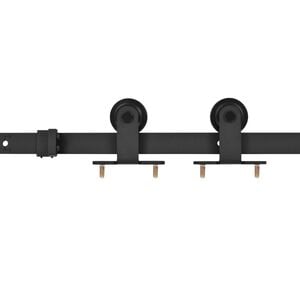 vidaXL Kit de herrajes para puertas correderas SKIEN acero negro 200cm