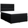 vidaXL Cama box spring con colch&oacute;n tela negro 160x200 cm