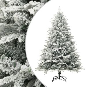 vidaXL &Aacute;rbol de Navidad artificial con nieve PVC y PE verde 210 cm
