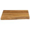 vidaXL Tablero de mesa borde natural madera maciza mango 80x80x3,8 cm