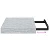 vidaXL Estante flotante de pared gris hormig&oacute;n MDF 23x23,5x3,8 cm