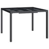 vidaXL Mesa de jard&iacute;n de acero gris antracita 100x100x72 cm