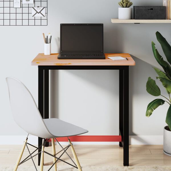 vidaXL Tablero de escritorio madera maciza de haya 80x55x2,5 cm