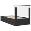 vidaXL Estructura de cama Negro 90 x 200 cm Madera Ingenieril