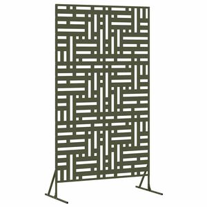 vidaXL Pantalla de Privacidad 100 x 50 x 180 cm Acero Verde oliva