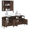 vidaXL Set de muebles de ba&ntilde;o 3 pzas madera contrachapada roble marr&oacute;n