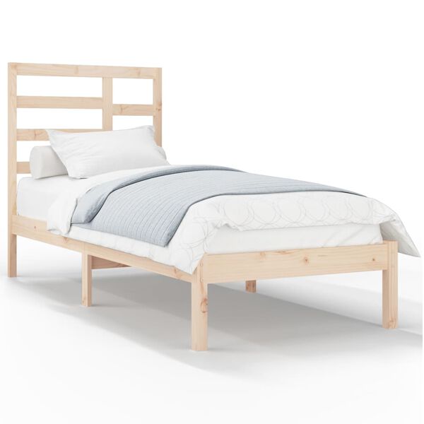 vidaXL Estructura de cama sin colch&oacute;n madera maciza 100x200 cm