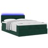 vidaXL Estructura cama otomana colch&oacute;n terciopelo verde oscuro