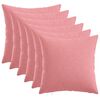 vidaXL Funda de almohada 6 uds. HEERLEN Rosa 50 x 50 cm Tela