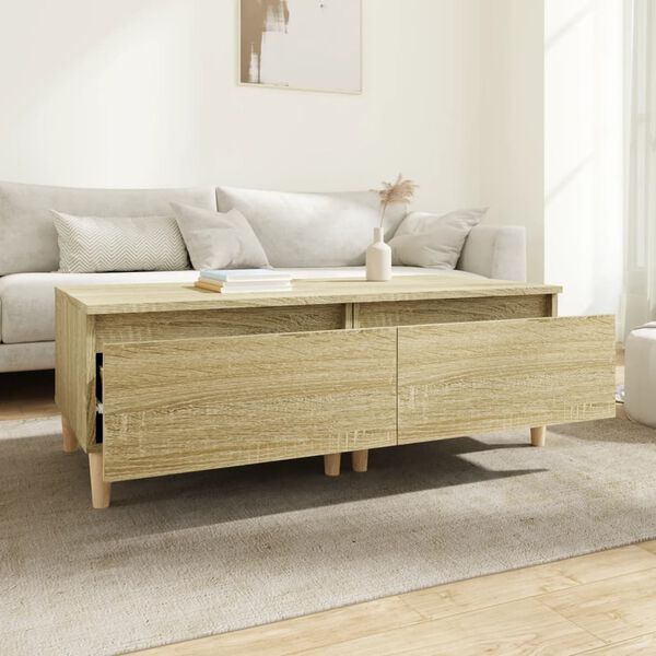 vidaXL Mesas auxiliares 2 uds madera roble Sonoma 50x46x35 cm