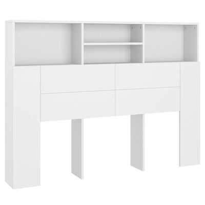 vidaXL Mueble cabecero blanco 140x19x103,5 cm