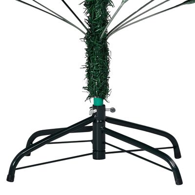 vidaXL Árbol de Navidad con luces y ramas gruesas verde 180 cm