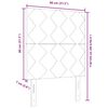 vidaXL Cabecero con cabecera Gris Claro 80 cm Cuero sint&eacute;tico