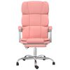 vidaXL Silla de oficina reclinable cuero sintético rosa
