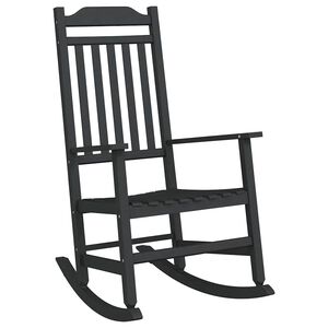 vidaXL Mecedora Negro 84 x 65 x 114 cm Resina