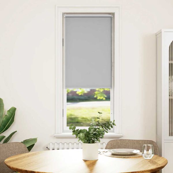 vidaXL Estor Enrollable Opaco gris claro 60x130 cm Tela Ancho 55,7 cm