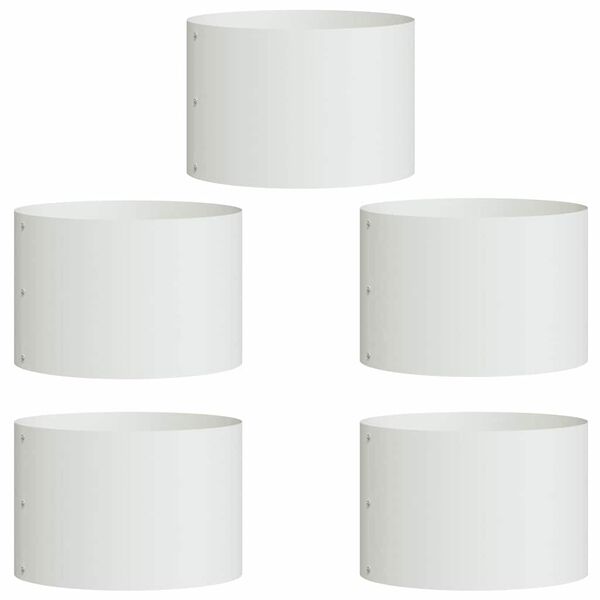 vidaXL Maceta para Jard&iacute;n 5 pcs 30 x 30 x 20 cm Acero laminado en fr&iacute;o