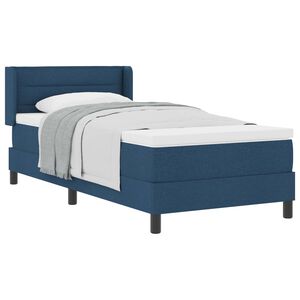 vidaXL Cama tipo Box Spring con colch&oacute;n Azul 200 x 80 cm Poli&eacute;ster